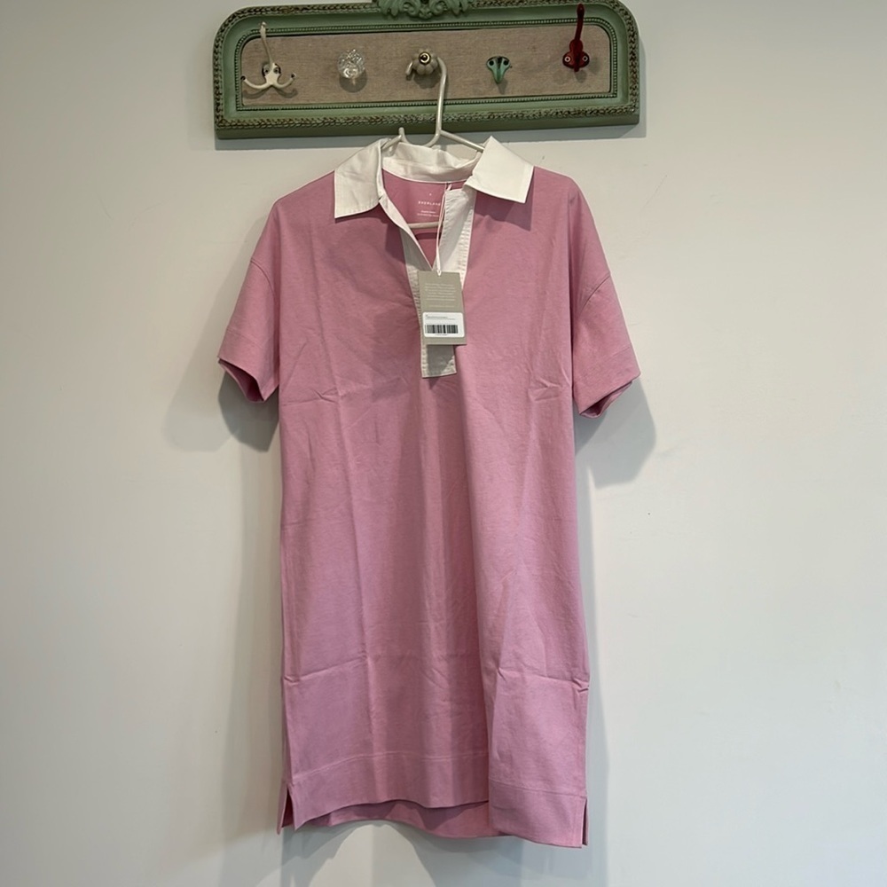 EVERLANE polo dress mini short sleeve women’s size small mauve new w tags casual